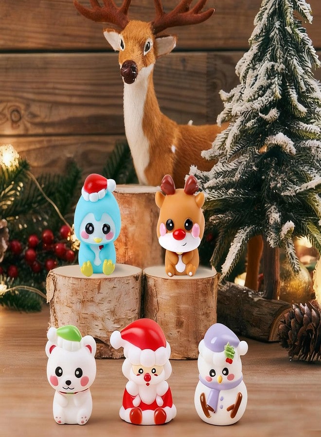 FOIMAS Christmas Finger Puppets,5pcs Santa Claus Snowman Finger Puppet Toys for Kids Toddlers Storytelling Playing Teaching Christmas Stocking Filler Party Favor Supply - Image 4